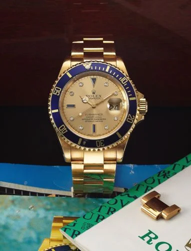 Rolex Submariner 16618 Gold Serti 16618 Gold Serti